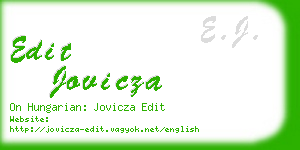 edit jovicza business card